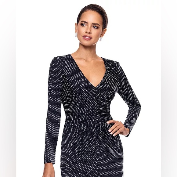 Xscape Women's Rhinestone-Embellished Ruched Gown - Picture 4 of 8